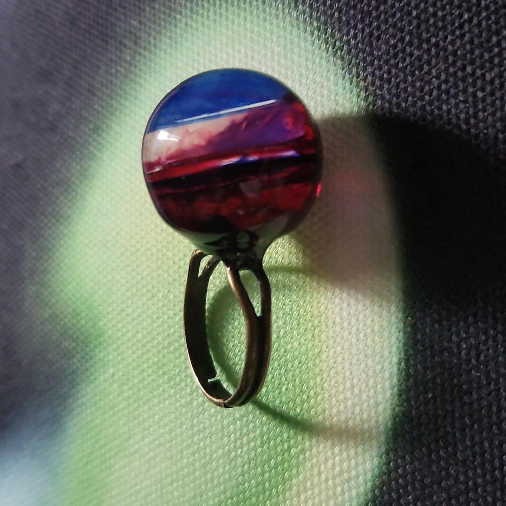 Colorful Swirl Statement Ring - Picture 7 of 7